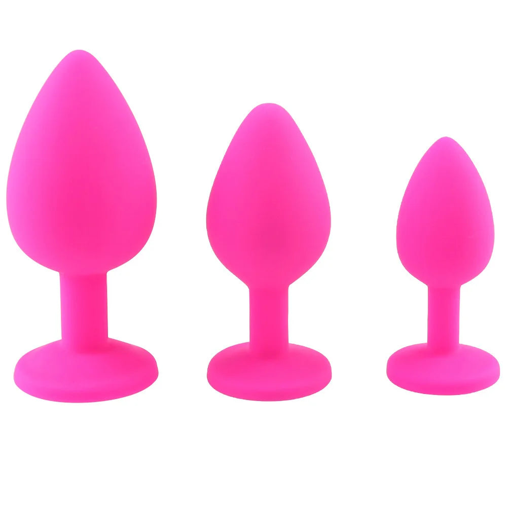 Kit de Plugs Anal en Silicone – 3 Formes pour un Plaisir Sur-Mesure