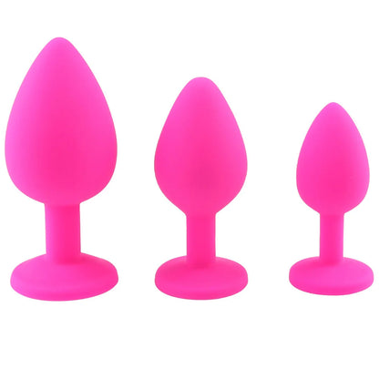 Kit de Plugs Anal en Silicone – 3 Formes pour un Plaisir Sur-Mesure