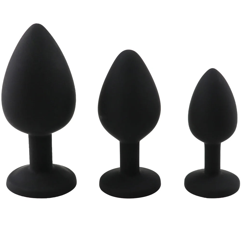 Kit de Plugs Anal en Silicone – 3 Formes pour un Plaisir Sur-Mesure