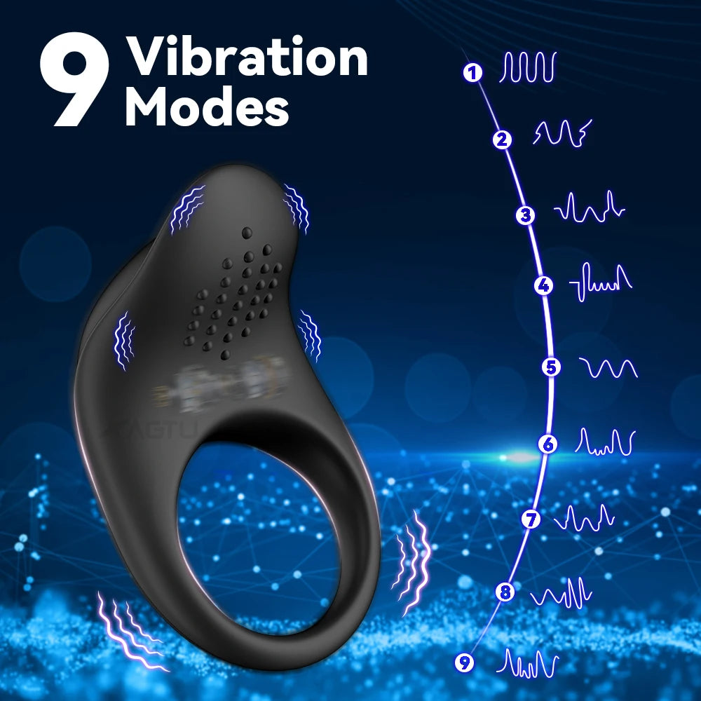 Smart Vibrating Ring – 9 Modes &amp; Remote Control