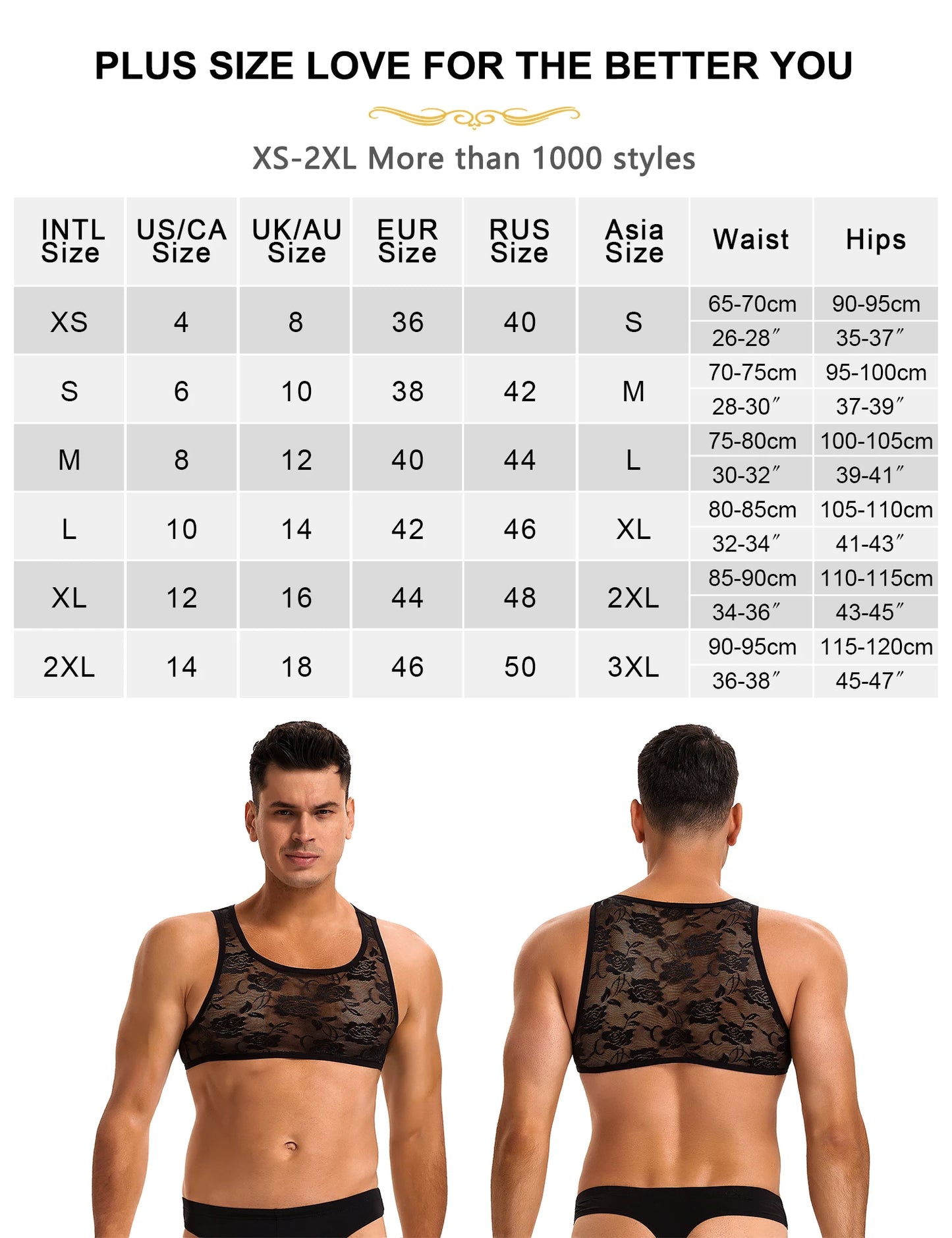 Men's Sheer Lace Top - Elegance &amp; Seduction