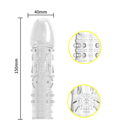 Manchon d’Extension et Stimulation – Pack de 4 Étuis Pénien Texturés