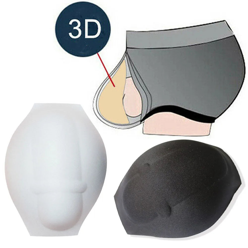 Coque Rembourrée Push-Up 3D pour Sous-Vêtements Homme – Effet Volume Naturel