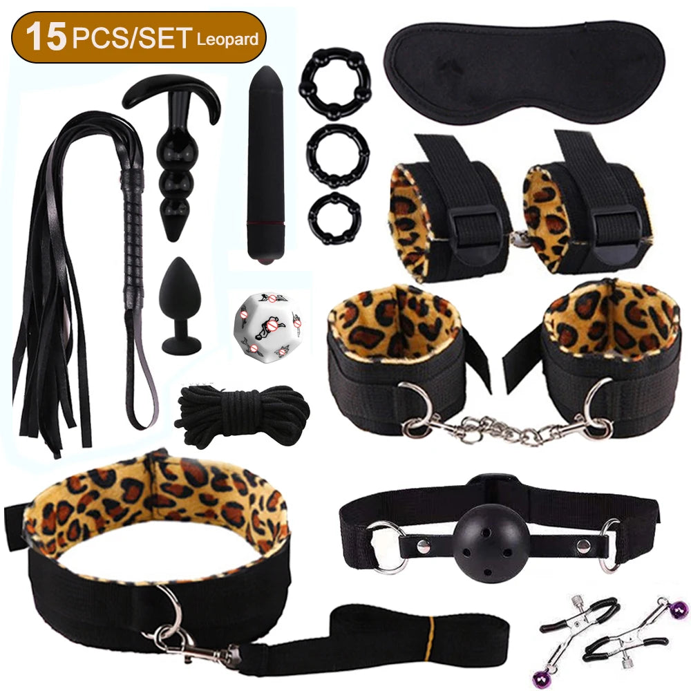 15 Piece BDSM Box Set – Available in 5 Colors