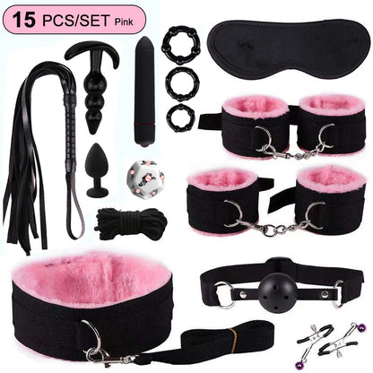 15 Piece BDSM Box Set – Available in 5 Colors