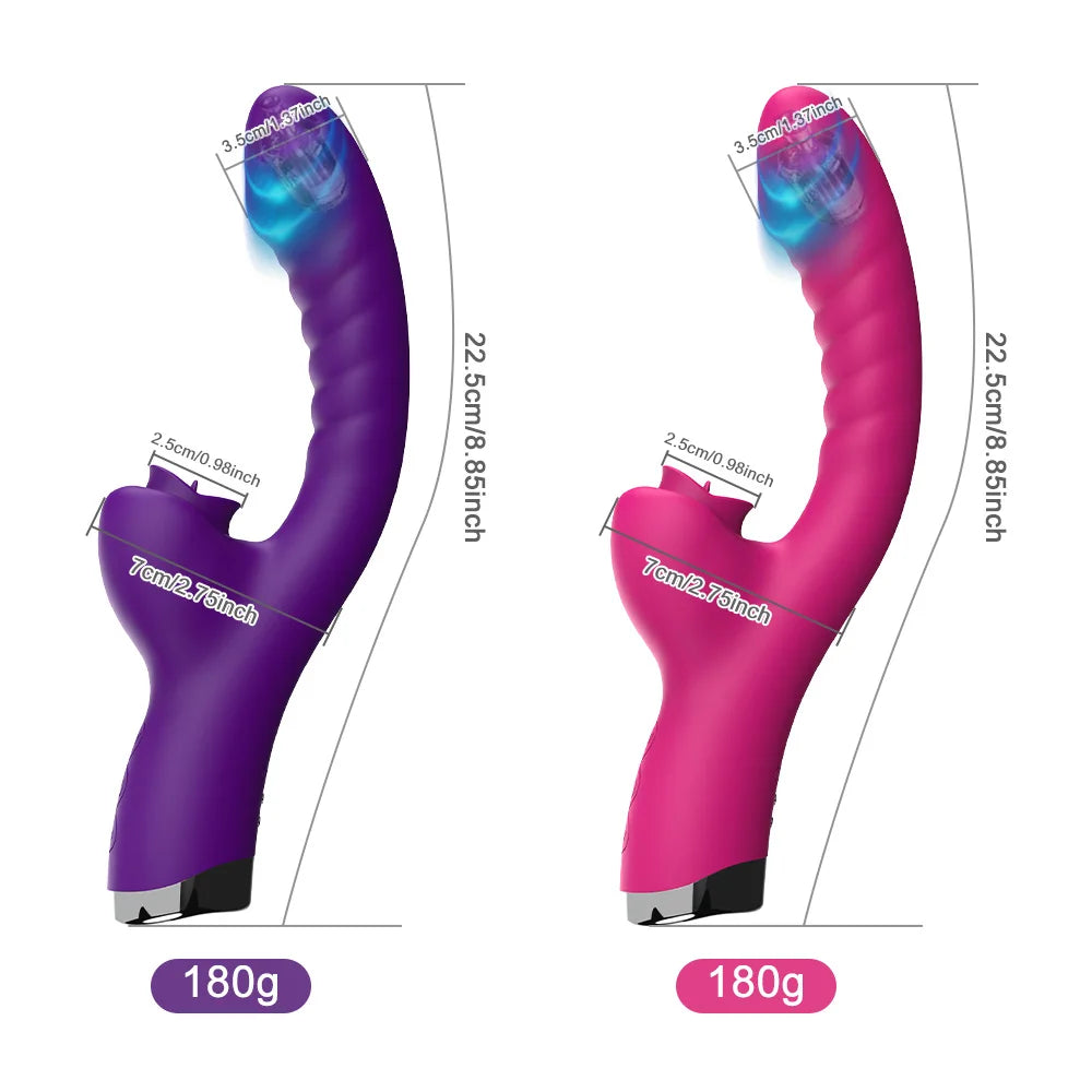 Vibrator designed for intense double stimulation.