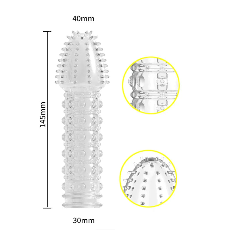 Manchon d’Extension et Stimulation – Pack de 4 Étuis Pénien Texturés