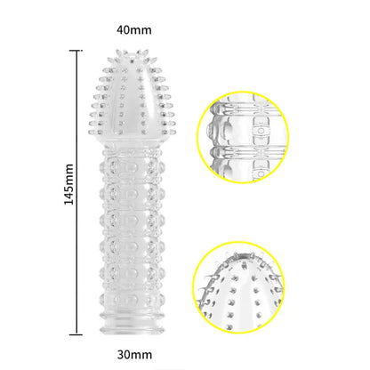 Manchon d’Extension et Stimulation – Pack de 4 Étuis Pénien Texturés