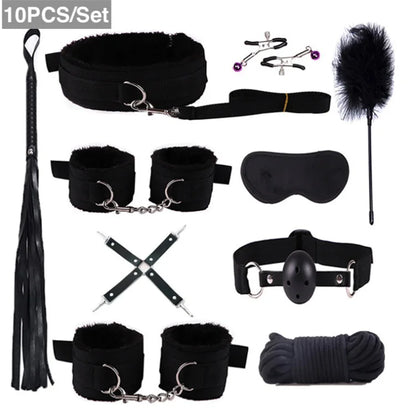 10 Piece Bondage Kit - Available in 4 Stylish Colors