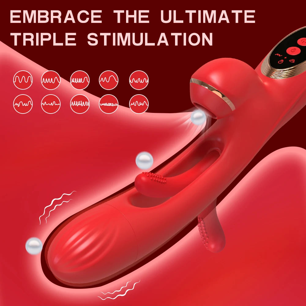 Triple Action Stimulator – Vibrator, Suction &amp; Movements