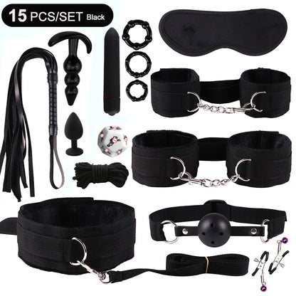 15 Piece BDSM Box Set – Available in 5 Colors