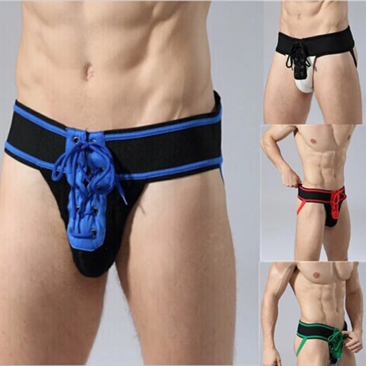 Jockstrap Homme avec Laçage – Disponible en 6 Couleurs