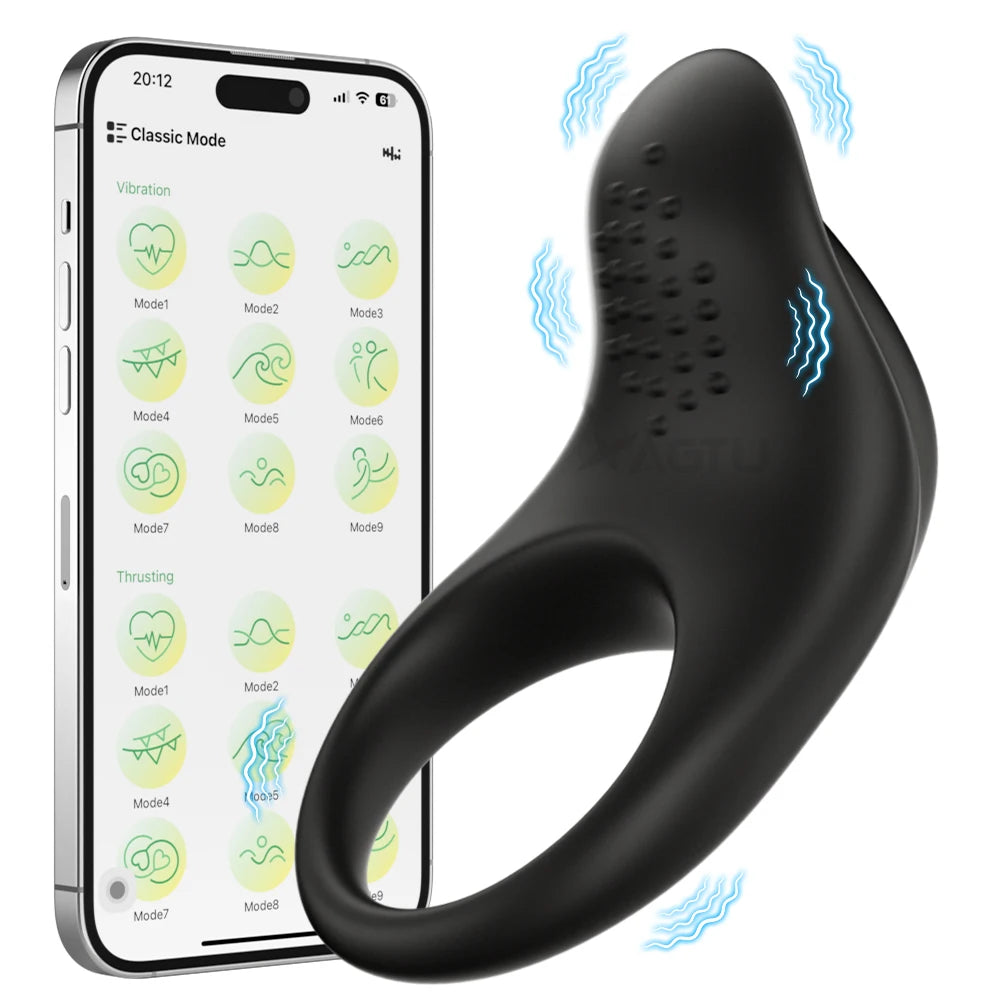 Smart Vibrating Ring – 9 Modes &amp; Remote Control